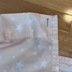 Pottery Barn Kids Shower Curtain blush pink w white stars. New (washed not used)